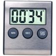 thumbnail image 1 of Mini Digital Timer, 24 Hour Format, Countdown and Stopwatch, for Kitchen, Sports, Study, Meeting, Parking, Medical Treatment Stainless Steel Black, 1 of 5