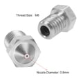 thumbnail image 3 of Cabezal de boquilla de impresora 3D de 0.8mm con rosca M6 para extrusor V5 V6 de 3mm, acero inoxidable 4pcs, 3 of 3