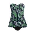 thumbnail image 4 of DHFJKG Women's Strapless Two Piece Swimsuits Floral Flowy Swim Top Briefs Tummy Control Bathing Suit Casual Beachwear, 4 of 4