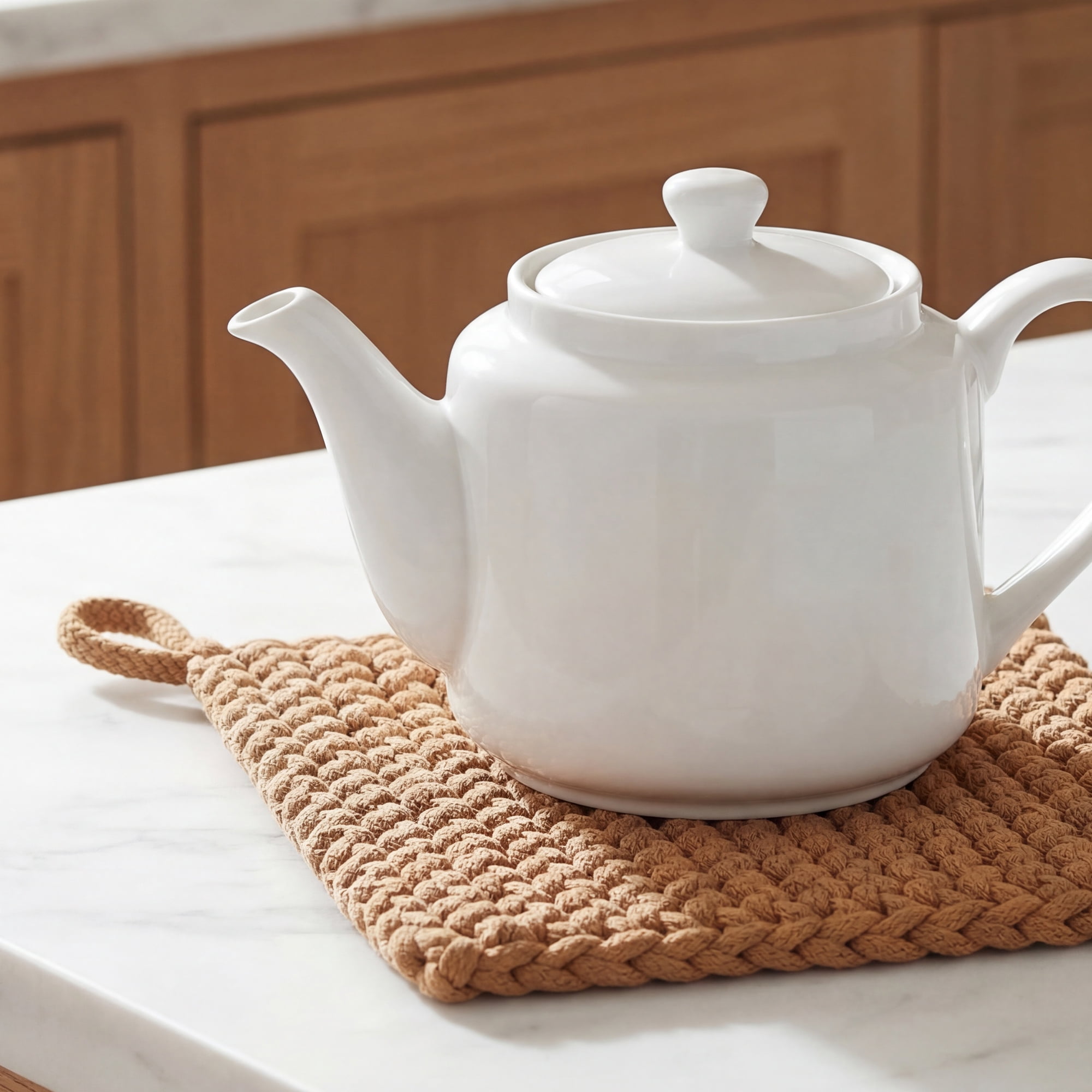 Unique Bargains Pot Holders Heat Resistant Non Slip Hot Pads Caramel Orange 7.5*7.5in