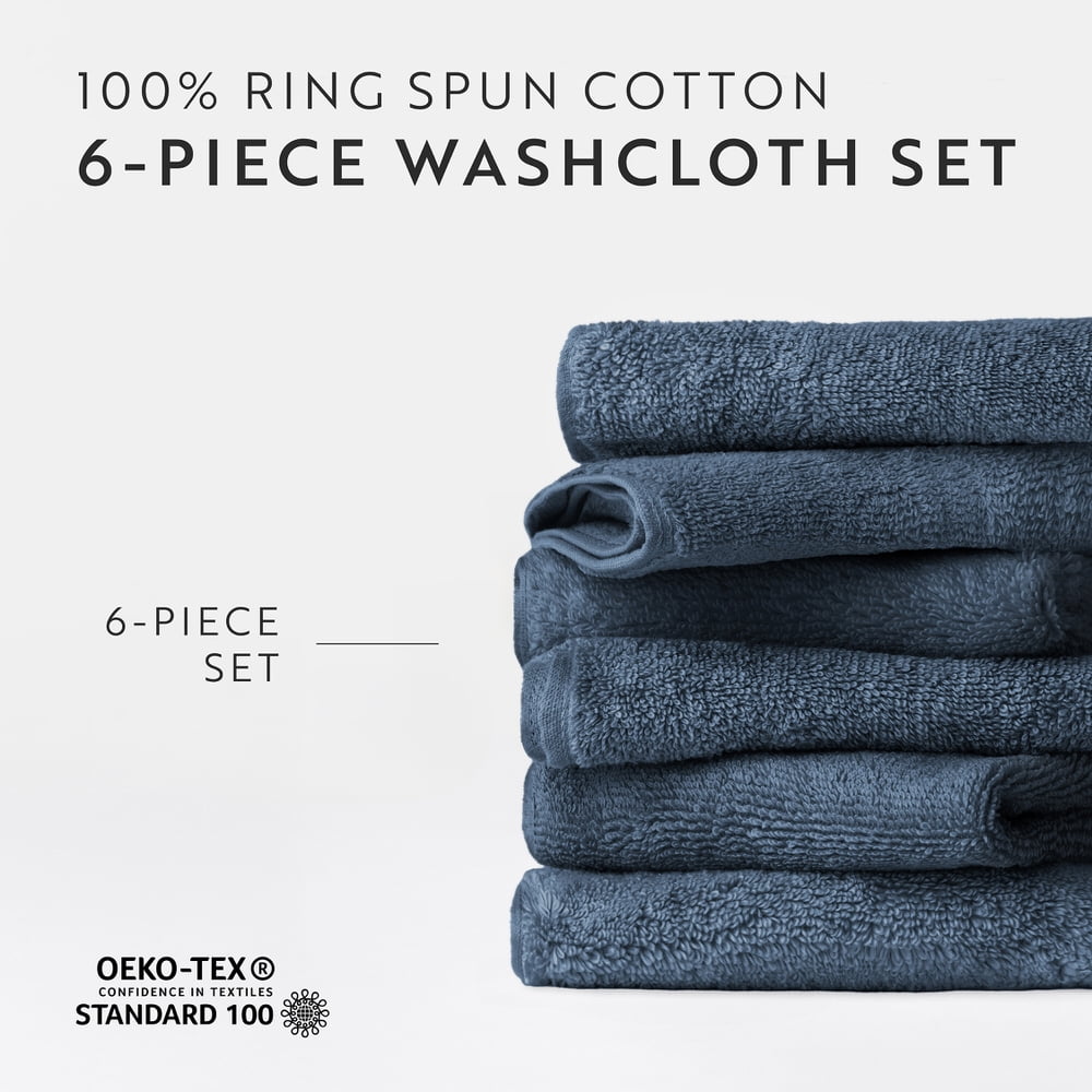 Noble Linens 6 pack Cotton Washcloths