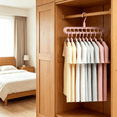 thumbnail image 3 of 9-Hole Hangers Organizer | Wardrobe Storage System | Space Saving Clothes Hanger for Closet Organization | Multi Hook Rotating Design for Pants Shirts Coats, 3 of 6