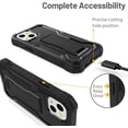 thumbnail image 4 of FITO Military Grade Cell Phone Case for Apple iPhone 13 Mini, Black, 4 of 8
