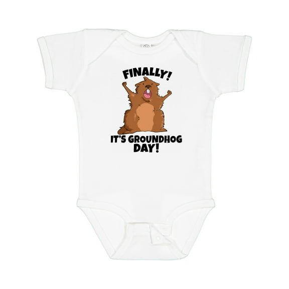 Inktastic Finally It's Groundhog Day Boys or Girls Baby Bodysuit