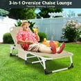 Docred Outdoor Chaise Lounge Chair,5Fold Heavy Duty Tanning Chair with