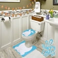 thumbnail image 3 of SIfdSeng Get it Fast Easter White Bunny Rabbit Bathroom Rug Toilet Seat Lid Cover Soft Non Absorbent Shower Washable Home Decorative, 3 of 7