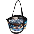 thumbnail image 5 of Dog Paw Print Canvas Leather Mix Women Handheld Bag Twill Sponge Jeanette 30x10.5x39cm/11.8x4.1x15.4in, 5 of 5