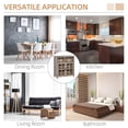 thumbnail image 6 of HOMCOM Accent Sideboard, Serving Storage Buffet Cabinet with 2 Open Components, Glass Door Cabinet and Adjustable Shelf, Oak, 6 of 9