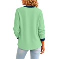 thumbnail image 3 of Stralyhd Jean Jacket Women Long Sleeve Fall Retro Denim Jackets Short Waffle Jean Coats Light Wash Button Down Cardigan with Pockets Green S, 3 of 5