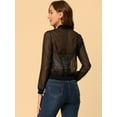 thumbnail image 3 of INSPIRE CHIC Blouson Bomber à Manches Longues Transparent à Fermeture Éclair pour Femme, 3 of 5