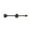 Black, variant on Industrial Barbell with Skull Design Anodized Titanium 14G