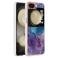 thumbnail image 2 of Nalacover for Samsung Galaxy Z Flip5 Marble Pattern Slim Case Compatible with MagSafe Wireless Charging, Soft Silicone/TPU Shockproof Non-Yellowing Lightweight Protective Cover,Purple, 2 of 12
