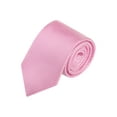 thumbnail image 1 of CORBATA DE HOMBRE INSPIRADA CHIC, COLOR SÓLIDO, CON RAYAS ESTRECHAS, PARA GRADUACIÓN, TRAJE FORMAL, COLOR ROSA, 1 of 5