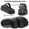 thumbnail image 4 of Northblanc Men’s Lightweight Comfort Slides Double Buckle Slip-on Adjustable EVA Flat Sandals, 4 of 9