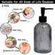 thumbnail image 4 of Set dispensador de jabón YYTSGG de vidrio gris de 400 ml (paquete de 2), 4 of 6