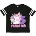 thumbnail image 3 of Inktastic 5 Years Old with Cute Unicorn Birthday Girls Toddler T-Shirt, 3 of 5