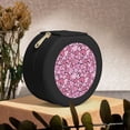 thumbnail image 6 of Fuzoiu Sweet Heart Print Portable Jewelry Box,Round Mini Leather Travel Jewelry Case,Small Travel Jewelry Organizer,Jewelry Holder for Ring Necklace Earring for Women Girls-Black, 6 of 7