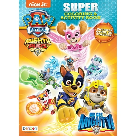 nick jr paw patrol mighty pups super coloring  activity