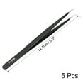 thumbnail image 2 of ESD Anti-static Stainless Steel Tweezers Straight Pointed 5.5 inch Length 5Pcs, 2 of 5