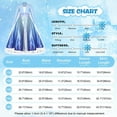 thumbnail image 6 of Jurebecia Snow Queen Princess Dress up Costume for Girl Birthday Party Blue Dresses up Little Girls Christmas Halloween Cosplay Costume with Accessories 12T 9-10 Years, 6 of 17