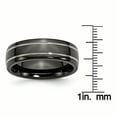 thumbnail image 3 of Titanium Black Ti Two-tone Grooved 7mm Polished Band, 3 of 7