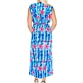 thumbnail image 5 of HAPPY BAY Women's Summer Front Open Chunky Beach Beachwear Duster Kimono Cardigan L-XL Blue Horizon_AB942, 5 of 5