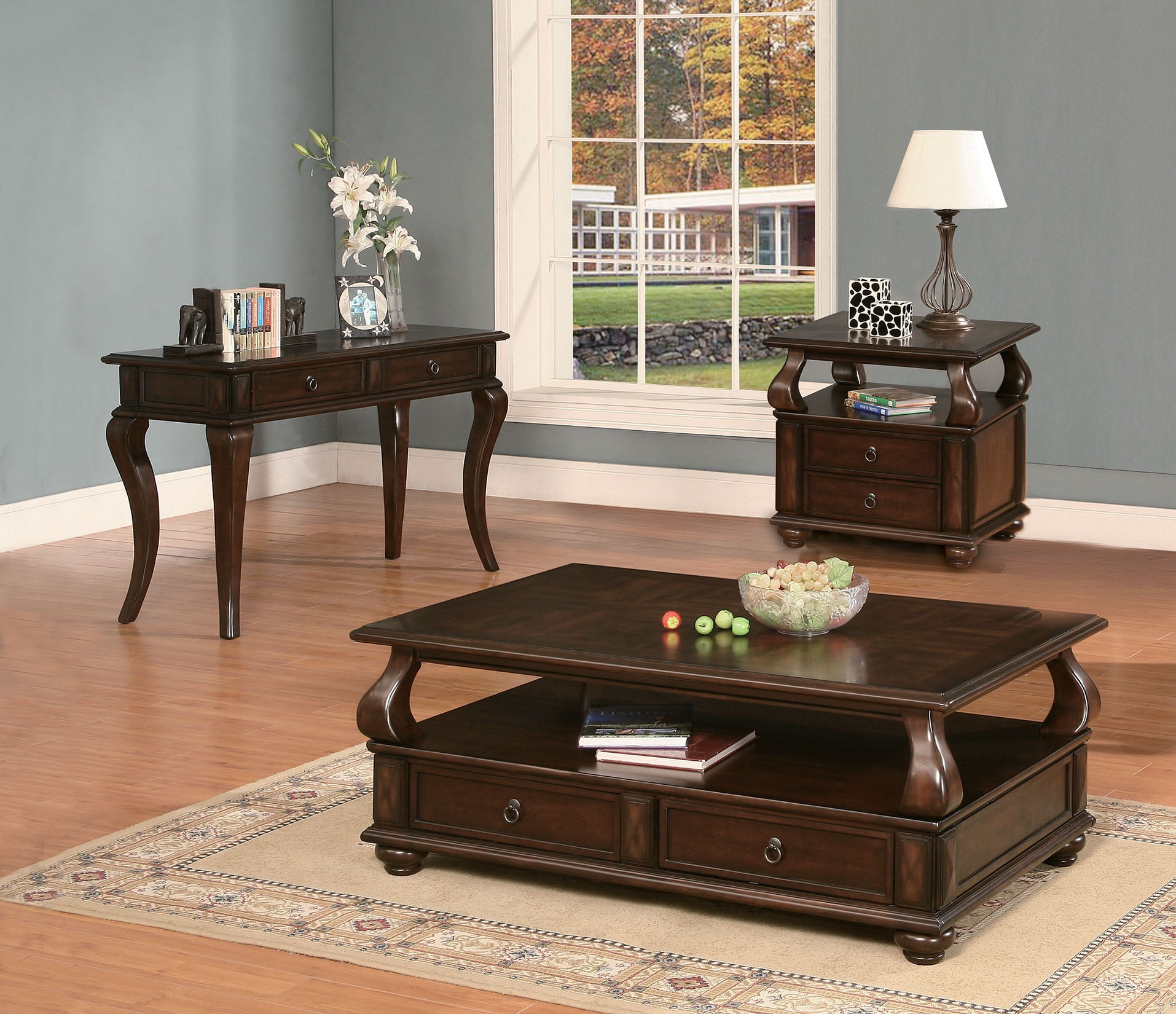 50" X 32" X 20" Walnut Coffee Table - Walmart.com - Walmart.com