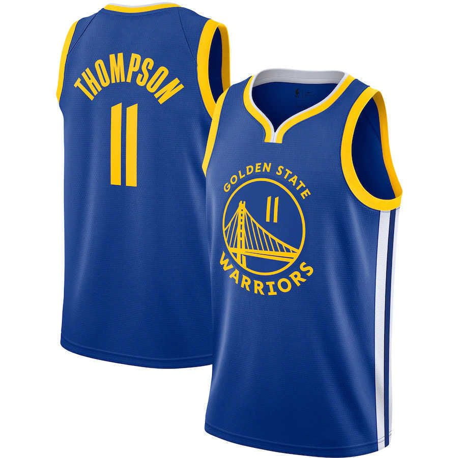 NBA_ Golden Red State Blue Warriores Basketball Jersey 30 33 11 Champagne  Stephen Curry James Wiseman Klay Thompson 666 