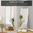 thumbnail image 4 of Best Choice Products 65x22in Full Length Mirror, Rectangular Beveled Wall Hanging & Leaning Floor Mirror - Gold, 4 of 8