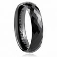 thumbnail image 1 of Polished Black Ceramic Faceted Ring, 1 of 2