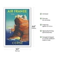 thumbnail image 2 of Corse (Corsica) - Bonifacio France - Vintage Airline Travel Poster by Raoul Éric Castel c.1949 - Fine Art Matte Paper Print (Unframed) 30x44in, 2 of 4