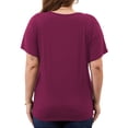 thumbnail image 5 of Women's Plus Size Maternity Tops Clothes Short Sleeve Pregnancy T Shirts Casual Loose Summer Pregnancy Clothes 1X-5X 3 Pack, 5 of 7