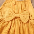 thumbnail image 6 of Baby Girls Summer Bodysuit, Solid-Color Tied Spaghetti Strap Sleeveless Romper, 6 of 8