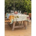 thumbnail image 2 of Outdoor Tablecloth with Umbrella Hole and Zipper, Orange Pumpkins Fall Rectangle Table Cloth 60x120 Inch Waterproof Tablecloth, Thanksgiving Sunflower Botanical Leaf Picnic Table Cover for Patio, 2 of 7
