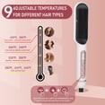 thumbnail image 3 of Cepillo alisador de cabello iónico negativo con 9 configuraciones de temperatura, peine alisador de cabello de calentamiento rápido de 30 s con pantalla LED, cepillo alisador de cabello anti-escaldadu, 3 of 5