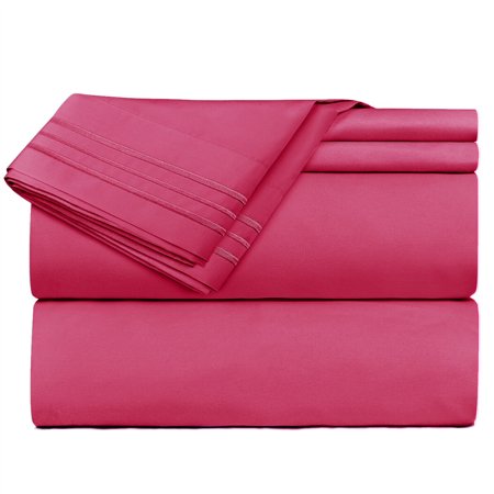 Double Brushed Soft Microfiber Hotel Style Bed Sheets, Deep Pocket Sheet Set