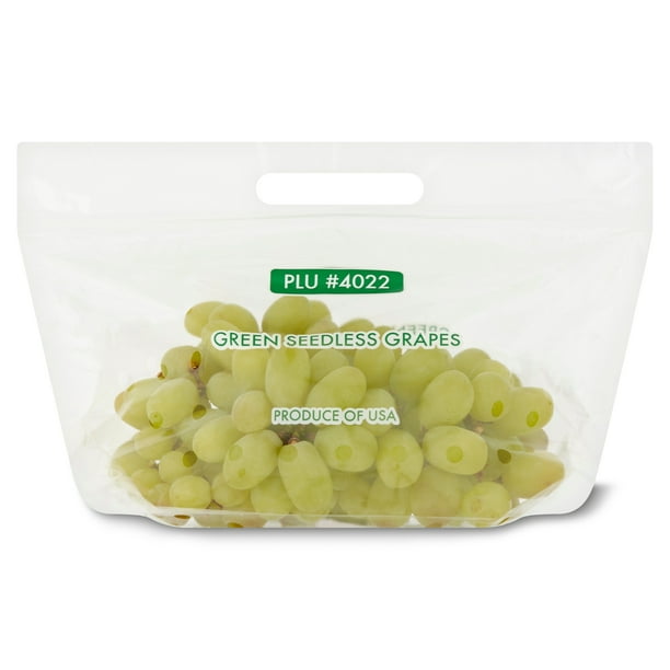 paso florero Extracto Fresh Green Seedless Grapes, Bag (2.25 lbs/bag est.) - Walmart.com