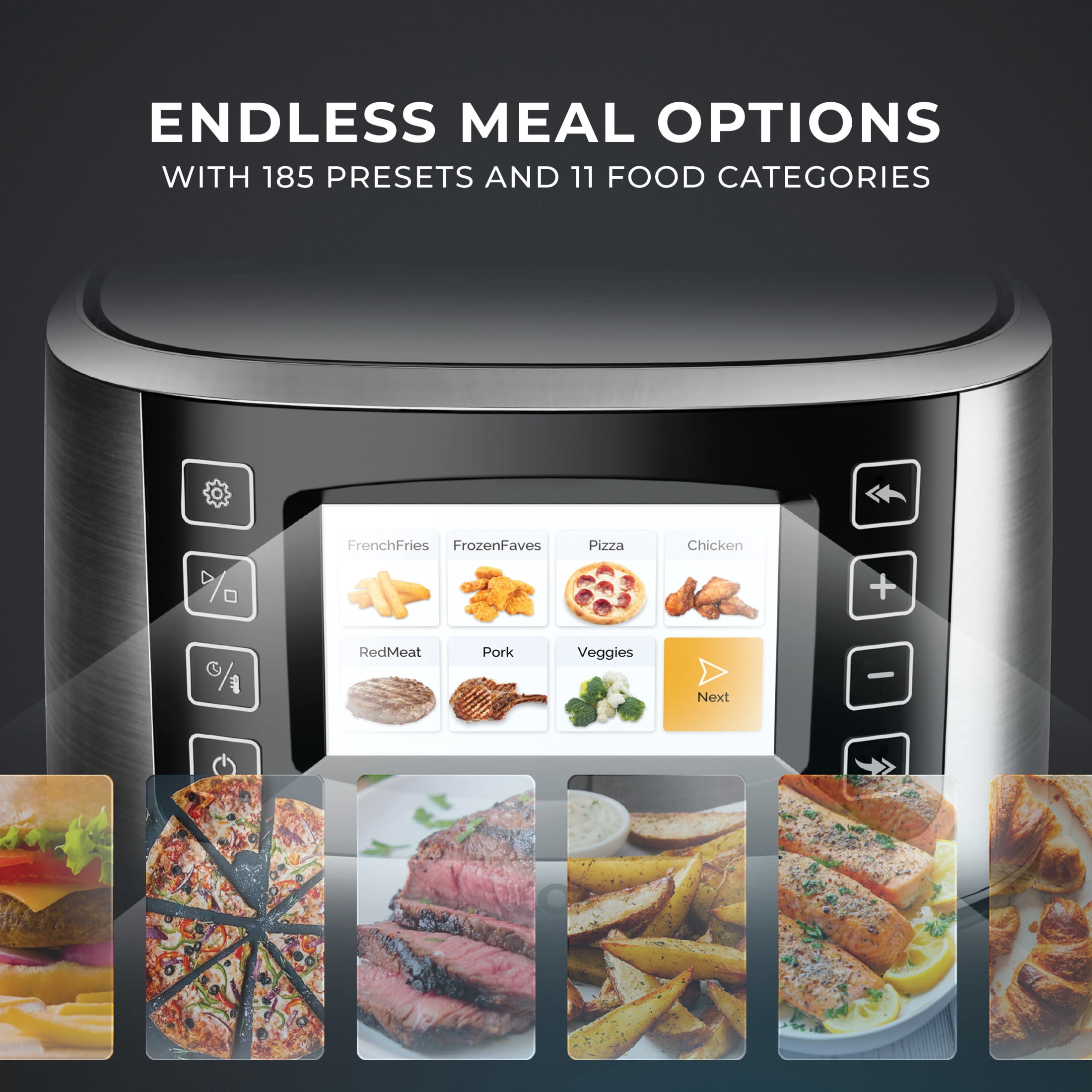 Kalorik VIVID SELECT 7 Quart High-Resolution Air Fryer with Selector Controls, in Stainless Steel (FT52333SS)