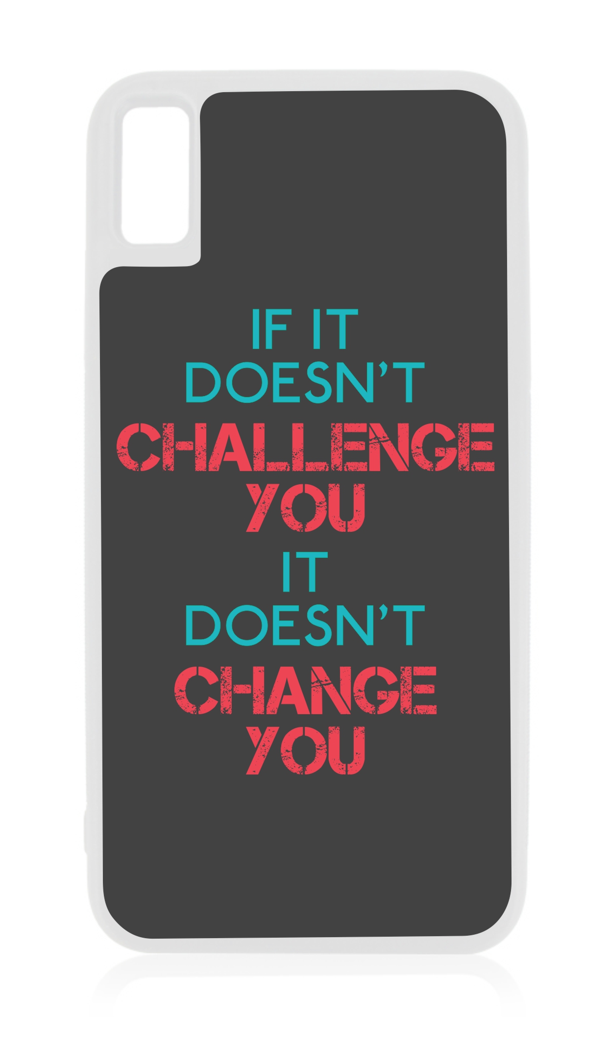 If it Doesn't Challenge You.. iPhone XR Quote Cases XR Quote Case White Rubber Case for iPhone