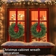 thumbnail image 6 of 6PCS Christmas Kitchen Cabinet Wreaths with Plaid Bow Ribbon Hanging Cabinet Doors Wreaths Decorative for Kitchen Window Outdoor Indoor Holiday Decor, 6 of 7