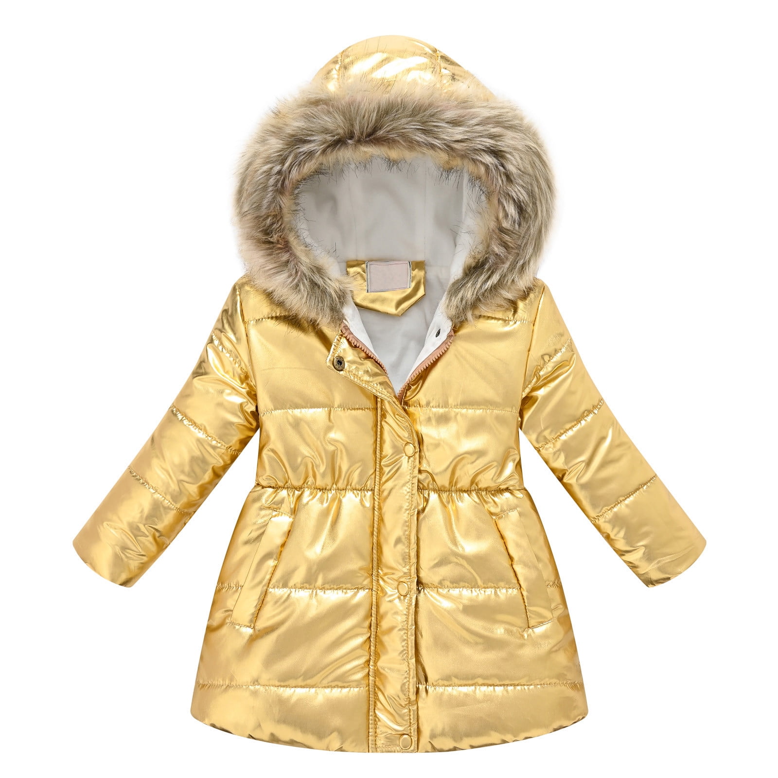 nsendm Big Kid coat Little Girl Winter Coats Size 8 Baby Kids Girls Winter Thick Warm Hooded Windproof Outwear Kids Winter Clothes Girls Clothes Yellow 6 7 Years Walmart