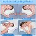 thumbnail image 4 of Side Sleeper Pillow with Arm Hole, Shoulder Relief System with 3 Arm Place Hole, Memory Foam Pillow for Side, Back and Stomach, White, 4 of 7