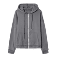 thumbnail image 5 of Plus Size Sweatshirt for Women Solid Color Zip up Hoodies Long Sleeve Fall Oversized Warm Sweatshirts Cozy Casual Hooded Jacket with Pockets, 5 of 6