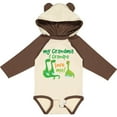 thumbnail image 3 of Inktastic Grandma Grandpa Love Me Dinosaurs Boys Long Sleeve Baby Bodysuit, 3 of 5
