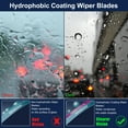 thumbnail image 4 of Unique Bargains 1 Pair 28"-24" Coating Silicon Front Windshield Wiper Blade for Honda Civic Coupe Top-Lock Not J/U Hook, 4 of 6