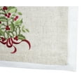 thumbnail image 3 of Embroidered Holly Christmas Tree Double-Layer Holiday Decorative Table Runner (Natural+White Runner 16"x96"), 3 of 4