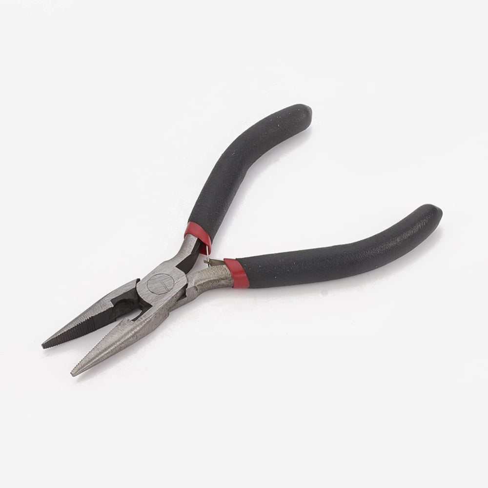 1set 45# Carbon Steel Jewelry Plier Sets including Wire Cutter Plier Bent Nose Plier and Side Cutting Plier Black 28x18x1.5cm 5pcs/set
