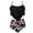 B Black, variant on Family Swimwear Two Pieces Parent-Child Bikini Set Ruffles Tank Tops Swimwear Halter for Kids Toddler Mom Bathing Suits