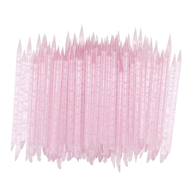 Varillas Desechables Para Empujar Cutículas de Unas, 100 Unidades de Varillas de Limpieza de Umas para Manicura y Pedicura, Puntas Puntiagudas para Cutículas, Extreme