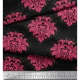 thumbnail image 3 of Soimoi polyester Crepe Fabric Seamless Baroque Damask Print Sewing Fabric Yard 52 Inch Wide, 3 of 3